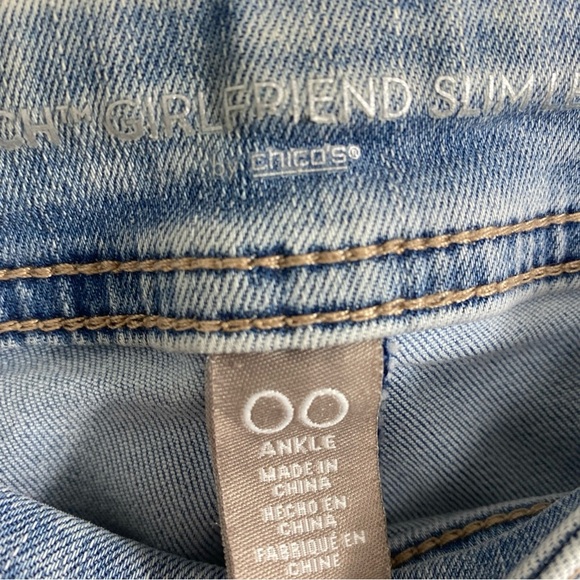 CHICO’S PERFECT STRETCH GIRLFRIEND SLIM LEG ANKLE 00/28x32 - Picture 4 of 7
